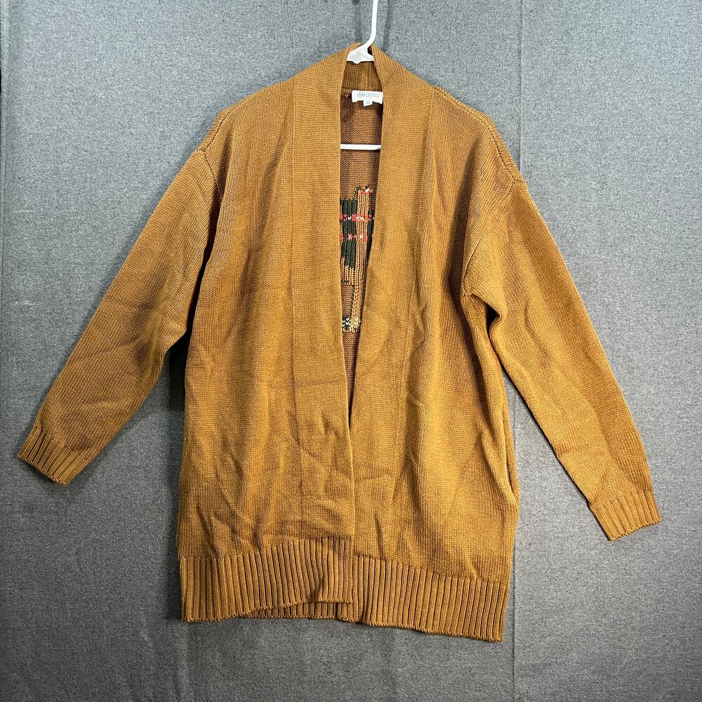 Candace Cameron Bure Regular Novelty Cardigan Desert Ochre Size Small